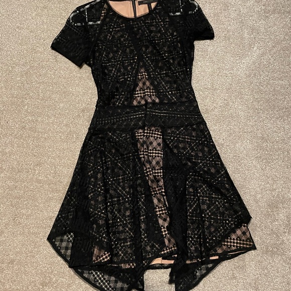 bcbg Aileen draped lace dress black - Picture 2 of 6